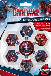 Opakowanie Zestaw gumek do ścierania Kapitan Ameryka