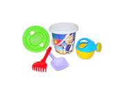 Opakowanie Zestaw Nr331: wiaderko z nalepką, sito Słonko łopatka Nr5, grabki Nr5, konewka mała Nr5