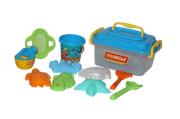 Opakowanie Zestaw Nr541 (kontener): wiaderko małe z nalepką, sito-kwiatek, szufelka Nr2, grabki Nr2, foremki (k