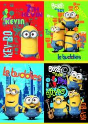 Opakowanie Zeszyt A5 Minionki w trzy linie 16 kartek 15 sztuk mix