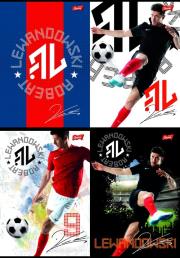 Opakowanie Zeszyt A5 Robert Lewandowski w kratkę 32 kartki 15 sztuk mix