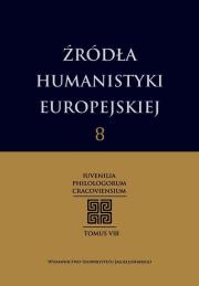 Okładka książki Źródła humanistyki europejskiej Tom 8
