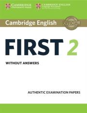 Opakowanie Cambridge English First 2 Student's Book without answers