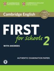 Opakowanie Cambridge English First for Schools 2 Student's Book with answers and Audio