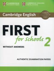 Opakowanie Cambridge English First for Schools 2 Student's Book without answers