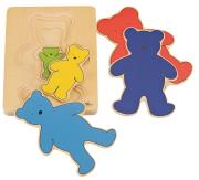 Opakowanie Drewniane puzzle warstwowe Misie