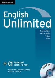 English Unlimited Advanced Teacher's Book + DVD-ROM. Autor: Doff Adrian, Stirling Johanna, Ackroyd Sarah. Dadada.pl Okładka książki English Unlimited Advanced Teacher's Book + DVD-ROM
