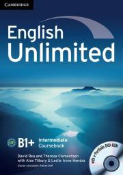 English Unlimited Intermediate Coursebook + e-Portfolio. Autor: Clementson Theresa, Tilbury Alex, Hendra Leslie Anne. Dadada.pl Okładka książki English Unlimited Intermediate Coursebook + e-Portfolio
