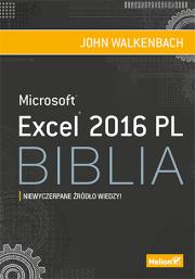 Excel 2016 PL Biblia. Autor: Walkenbach John. Dadada.pl Okładka książki Excel 2016 PL Biblia