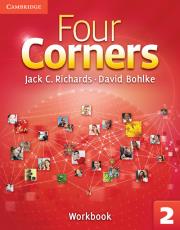 Four Corners 2 Workbook. Autor: Jack C. Richards and Carlos Barbisan, Bohlke David. Dadada.pl Okładka książki Four Corners 2 Workbook