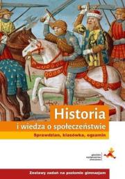 Historia i WOS GIM Sprawdzian, klasówka, egzamin. Autor: Robert Tocha. Dadada.pl Okładka książki Historia i WOS GIM Sprawdzian, klasówka, egzamin