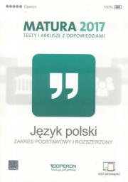 Okładka książki Język polski. Matura 2017. Testy i arkusze. Zakres podstawow