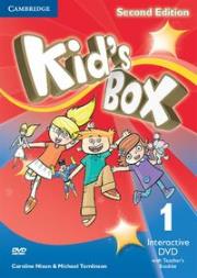 Kid's Box Level 1 Interactive DVD (NTSC) with Teacher's Booklet. Autor: Nixon Caroline, Tomlinson Michael, Elliott Karen. Dadada.pl Okładka książki Kid's Box Level 1 Interactive DVD (NTSC) with Teacher's Booklet