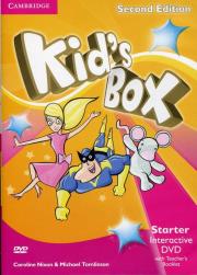 Kid's Box Starter Interactive DVD (NTSC) with Teacher's Booklet. Autor: Nixon Caroline, Tomlinson Michael, Elliott Karen. Dadada.pl Okładka książki Kid's Box Starter Interactive DVD (NTSC) with Teacher's Booklet