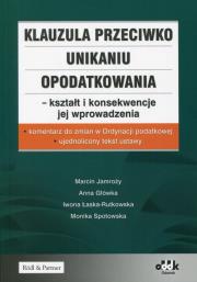 Okładka książki Klauzula przeciwko unikaniu opodatkowania