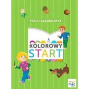 Kolorowy start. Pakiet czterolatka MAC. Autor: Wiesława Żaba - Żabińska. Dadada.pl Okładka książki Kolorowy start. Pakiet czterolatka MAC