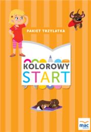 Kolorowy start. Pakiet trzylatka MAC. Autor: Wiesława Żaba - Żabińska. Dadada.pl Okładka książki Kolorowy start. Pakiet trzylatka MAC