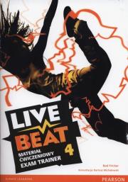 Live Beat 4 Exam Trainer Materiał ćwiczeniowy. Autor: Fricker Rod. Dadada.pl Okładka książki Live Beat 4 Exam Trainer Materiał ćwiczeniowy