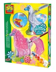 Opakowanie Lśniące koniki odlew gipsowy 3D + brokat