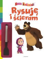 Masza i Niedźwiedź Rysuję i ścieram. Autor: Paulina Kaniewska. Dadada.pl Okładka książki Masza i Niedźwiedź Rysuję i ścieram