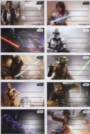 Naklejki szkolne na zeszyty Star Wars. Wydawca: VERTE. Dadada.pl Opakowanie Naklejki szkolne na zeszyty Star Wars