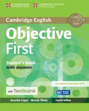 Objective First Student's Book with Answers with CD-ROM with Testbank. Autor: Capel Annette, Sharp Wendy. Dadada.pl Okładka książki Objective First Student's Book with Answers with CD-ROM with Testbank