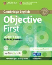 Objective First Student's Book without Answers with CD-ROM with Testbank. Autor: Capel Annette, Sharp Wendy. Dadada.pl Okładka książki Objective First Student's Book without Answers with CD-ROM with Testbank