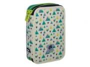 Opakowanie Piórnik 2 poz. z wyprawką Wild niebieski MILAN