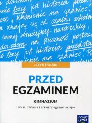 Przed egzaminem GIM J. polski NE. Autor: Hanna Moszczeńska, Marianna Gutowska, Zofia Kołos. Dadada.pl Okładka książki Przed egzaminem GIM J. polski NE