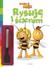 Pszczółka Maja Rysuję i ścieram. Autor: Paulina Kaniewska. Dadada.pl Okładka książki Pszczółka Maja Rysuję i ścieram