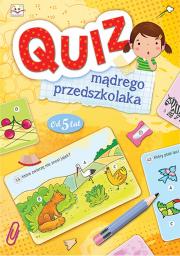 Quiz mądrego przedszkolaka od 5 lat. Autor: Opracowanie zbiorowe. Dadada.pl Okładka książki Quiz mądrego przedszkolaka od 5 lat