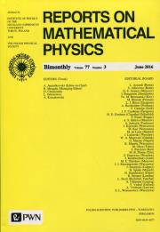 Opakowanie Reports on Mathematical Physics 77/3 2016 Kraj