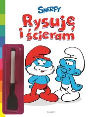Smerfy Rysuję i ścieram. Autor: Paulina Kaniewska. Dadada.pl Okładka książki Smerfy Rysuję i ścieram