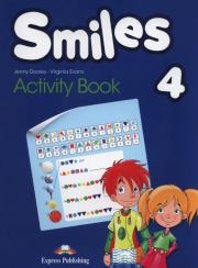Smiles 4 Activity Book. Autor: Dooley Jenny, Evans Virginia. Dadada.pl Okładka książki Smiles 4 Activity Book