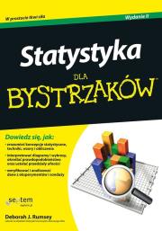 Statystyka dla bystrzaków. Autor: Deborah J. Rumsey. Dadada.pl Okładka książki Statystyka dla bystrzaków