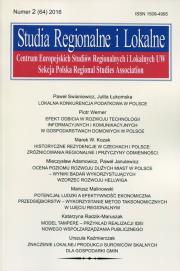 Opakowanie Studia Regionalne i Lokalne 2016/2