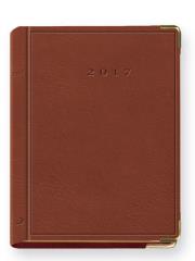 Opakowanie Terminarz 2017 B7 LUX złocony - brązowy