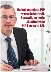 Okładka książki Uniknij mandatu PIP w czasie kontroli Sprawdź co może skontrolować PIP i co na to SN