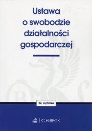 Okładka książki Ustawa o swobodzie działalności gospodarczej