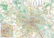 Okładka książki Wrocław mapa ścienna laminowana 1:26 000