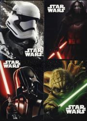 Zeszyt A5 Star Wars w trzy linie 16 kartek 20 sztuk mix. Wydawca: VERTE. Dadada.pl Opakowanie Zeszyt A5 Star Wars w trzy linie 16 kartek 20 sztuk mix
