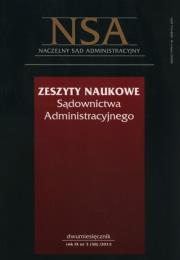 Opakowanie Zeszyty Naukowe Sądownictwa Administracyjnego 3/2013
