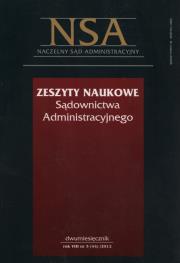 Opakowanie Zeszyty Naukowe Sądownictwa Administracyjnego 5/2012