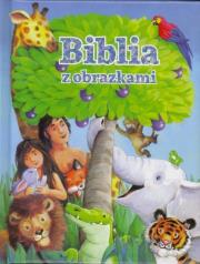 Okładka książki Biblia z obrazkami- niebieska