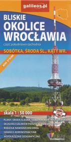 Bliskie okolice Wrocławia część południowo-zachodnia, 1:50 000. Autor:   Praca zbiorowa. Dadada.pl Okładka książki Bliskie okolice Wrocławia część południowo-zachodnia, 1:50 000