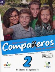 Companeros 2 Ćwiczenia + klucz dostępu. Autor:   Praca zbiorowa. Dadada.pl Okładka książki Companeros 2 Ćwiczenia + klucz dostępu