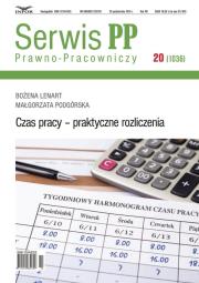 Czas pracy  praktyczne rozliczenia. Autor: Lenart Bożena, Podgórska Małgorzata. Dadada.pl Okładka książki Czas pracy  praktyczne rozliczenia