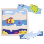 Opakowanie Drewniane puzzle Podwodny świat