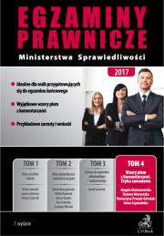 Okładka książki Egzaminy prawnicze Ministerstwa Sprawiedliwości 2017 Tom 4 Wzory pism z komentarzami
