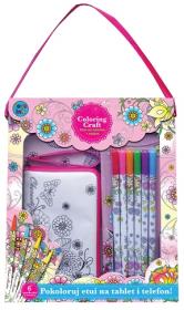 Okładka książki Etui na tablet i telefon - do kolorowania + 6 mark